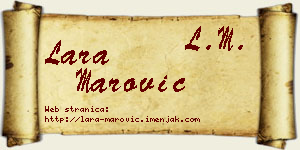 Lara Marović vizit kartica